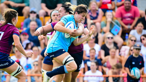 Grace Hamilton in action for NSW against Queensland earlier this month. 