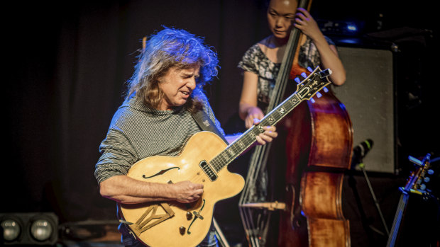 Pat Metheny, pictured at his Perth show,   sizzled in Melbourne at the Palais on Friday night. 