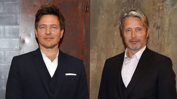 Thomas Vinterberg and Mads Mikkelsen at last year’s Film Festival Lumiere in Lyon, France. 