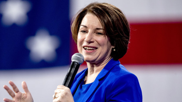 Former Minnesota senator Amy Klobuchar finished in a strong third place. 