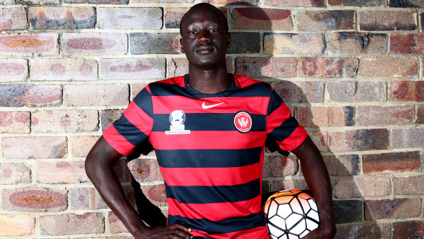 Tireless work ethic: Former refugee Abraham Majok has learned to take nothing in life for granted.