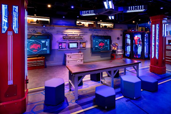 The kids’ club has several themed areas, including a Marvel section.