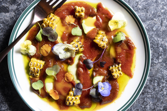 Watermelon ceviche.