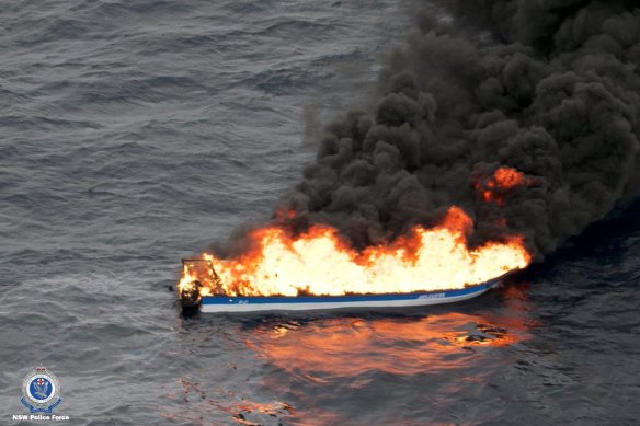 Attempts to smuggle cocaine into Australia via a mother-daughter ship came unstuck during the pandemic, when a panicked crew saw a plane overhead and set fire to a boat allegedly containing 500 kilograms of cocaine.