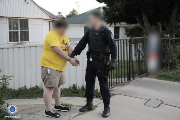 Four people were arrested after raids on Goulburn homes on Wednesday.