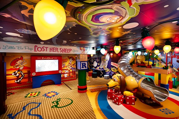 Disney replaced the area planned for a casino by the ship’s previous owners with a giant kids’ club.