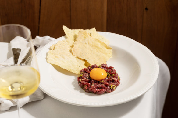 Beef tartare.