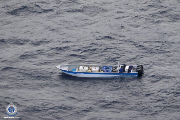One of the boats allegedly carrying cocaine that was intercepted.