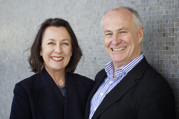 Chrissy Sharp (General Manager of Sadler’s Wells) and Michael Lynch (Head of Southbank Centre) outside the Royal Festival Hall, Southbank, London. 2009. 