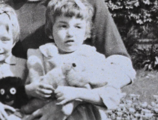 Jennifer Catlin recognised her teddy bear in this photo of herself as a toddler at Presbyterian Babies Home.