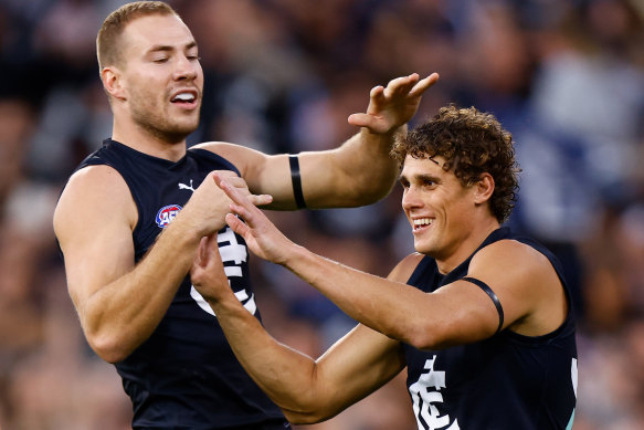 Harry McKay and Charlie Curnow.