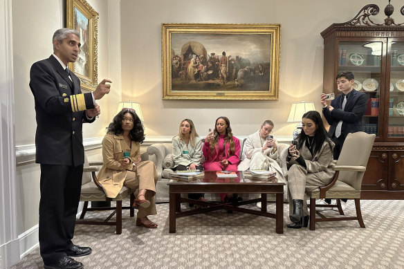 The content creators met with Vivek  Murthy, the US surgeon general.