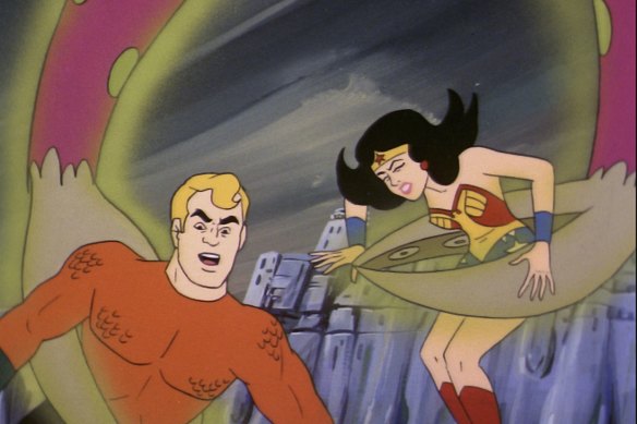 Aquaman and Wonder Woman in Super Friends.