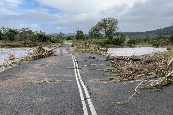 Roads in the Lockyer Valley region remain affected. 