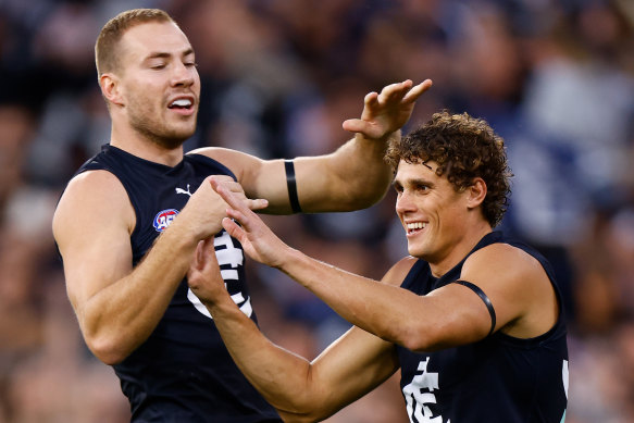 Harry McKay and Charlie Curnow.