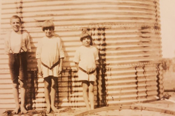 John Daley with his sisters Betty and Sheila, during their childhood at Kilburnie after being retrieved from Canada.