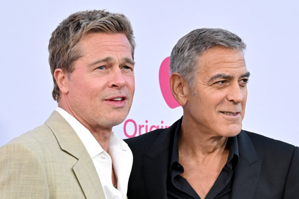 Brad Pitt and George Clooney: Clean shaven on the Venice Film Festival red carpet.