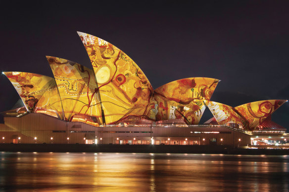 Life Enlivened on the Sydney Opera House sails.