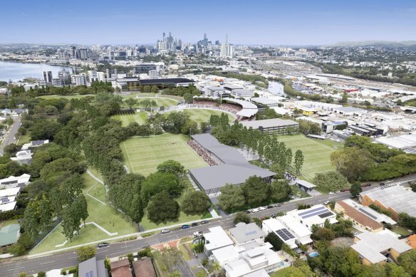 The new cricket stadium would be part of the Albion Olympic precinct.