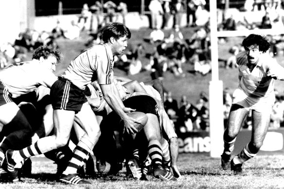 Wallabies halfback Nick Farr-Jones in action during Australia's last Test at the SCG in 1986. 