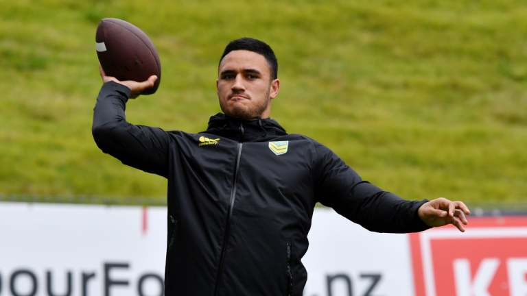 Optimistic: Luke Lewis feels huge NFL fan Valentine Holmes has a chance to make the grade.