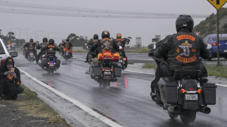 Bandidos bikies set off to Melbourne.