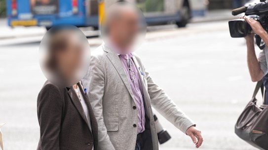 William Tyrrell’s foster parents arrive at Downing Centre Local Court on Monday.