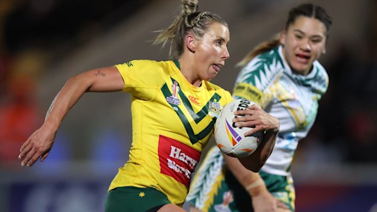 Sam Bremner and the Jillaroos are favoured to lift the World Cup.