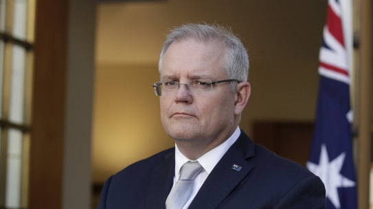 Prime Minister Scott Morrison announces further health measures to halt the spread of the coronavirus
