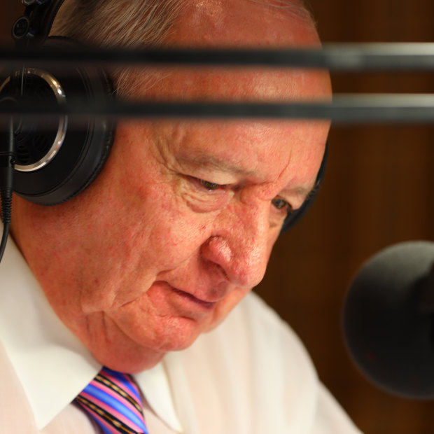Alan Jones announcing his retirement from radio in 2020.