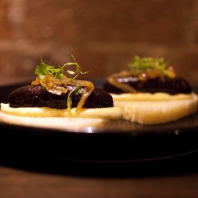 Blood sausage sanga at Ester