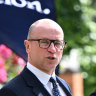 Barry Plant auctioneer Tony Catena asked for bids, but the home at 68 Newman Crescent passed in on a $1 million offer.