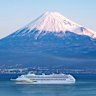 Norwegian Sky sailing past Mount Fuji in Japan.