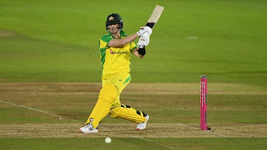 Steve Smith in action on Australia's tour of England.