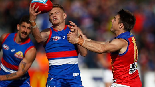 Adam Treloar had a big impact for the Bulldogs again.