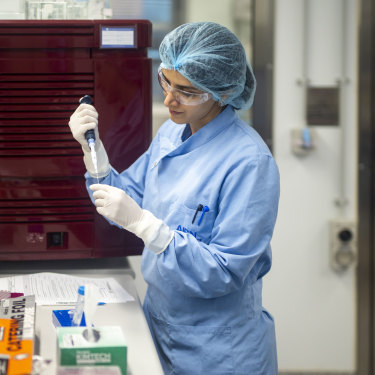 A member of the University of Queensland’s vaccine team, which was already working on a “rapid response” vaccine technology when the pandemic hit.