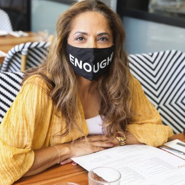 Bespoke facemask: Daizy Gedeon’s documentary “Enough! Lebanon’s Darkest Hour” is shaking up the Lebanese diaspora into action.