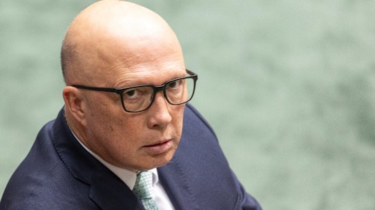 Opposition Leader Peter Dutton during Question Time at Parliament House in Canberra on Monday 4 September 2023. fedpol Photo: Alex Ellinghausen