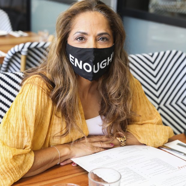 Bespoke facemask: Daizy Gedeon’s documentary “Enough! Lebanon’s Darkest Hour” is shaking up the Lebanese diaspora into action.
