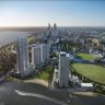 A render of the proposed Waterbank project which proved too unstable for large buildings and required serious geotechnical works.