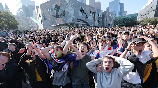 Fans complain about near-miss at Fed Square