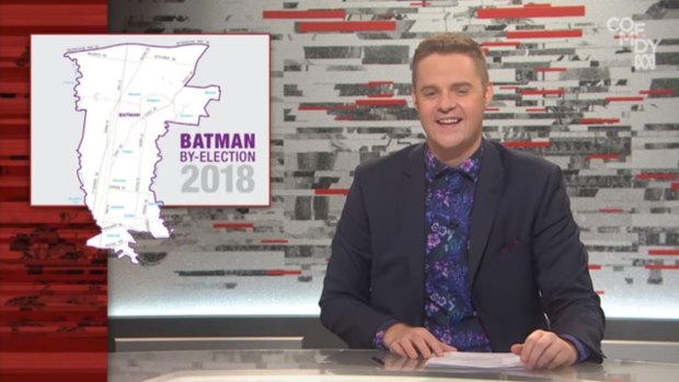 Communications Minister takes aim at Tonightly with Tom Ballard skit