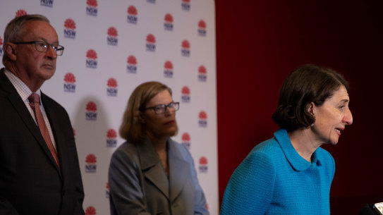 Premier Gladys Berejiklian has announced restrictions for Greater Sydney, as authorities search for the missing link between a quarantined traveller and eastern suburbs couple.