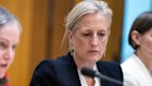 Finance Minister Katy Gallagher during Senate Estimates on Wednesday