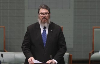 Nationals MP George Christensen during his valedictory speech to Parliament.