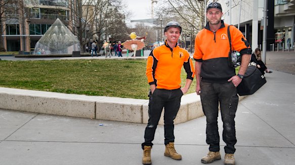 Nick Hay, of Ngunnawal, with Daniel Smith, of Queanbeyan