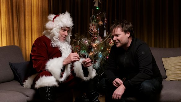 “It’s never trying to create Lord of the Rings on a low budget”: director Heath Davis with Steve Le Marquand on the set of Christmess.