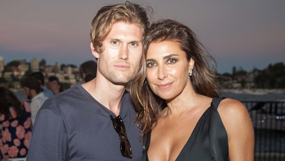 Nick Tsindos and Jodhi Meares at a The Upside party in 2016.