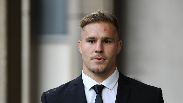 Jack de Belin is still unable to play under the NRL's no-fault stand-down policy.