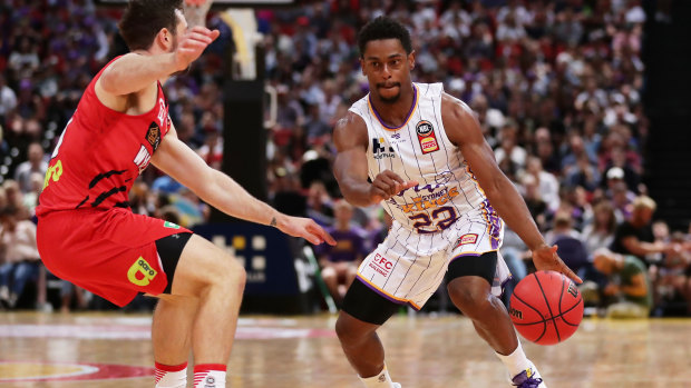 Casper Ware helps steer Sydney Kings to victory over the Perth Wildcats. 